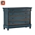 French Blue Waves Cabinet | Sarreid | Stylish Storage Solution 3D model small image 1