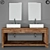 Modern 4-Piece Bathroom Furniture Set 3D model small image 1