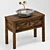 Antique Wooden Washbasin Cabinet 3D model small image 7