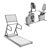 Premium Gym Equipment Set 3D model small image 4