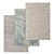 Luxury Set of Textured Carpets 3D model small image 1