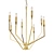 Vintage Brass Archie Chandelier 3D model small image 1