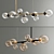 Elegant Gold & Black Glass Pendant Light 3D model small image 2
