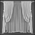 Modern Polys Curtains Set 3D model small image 2