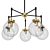 Vintage-inspired Chandelier, Haskins 5-Light 3D model small image 1