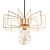 Elegant Daisy Brass Pendant 3D model small image 1