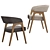 Sophisticated Bern Chair: Elegant Comfort in Grey, Beige, and Dark Brown 3D model small image 3