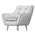 Cozy Sherpa Armchair for Ultimate Comfort 3D model small image 5