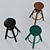 Elegant Dalfred Stool for Modern Spaces 3D model small image 3