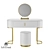 Chic Grooved Dressing Table Set 3D model small image 1