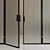 Versatile Glass Partition Door - Customizable Design 3D model small image 3