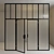 Modern Glass Door Partition 3D model small image 2