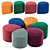 Ginger Bliss Fabric Ottoman 3D model small image 1