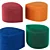 Ginger Bliss Fabric Ottoman 3D model small image 2