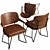 Elegant Modern Dining Chair 3D model small image 1