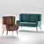 Dolly Leather Sofa: Timeless Elegance by Baxter 3D model small image 5