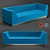 Modern Loffa 3-Seater Sofa 3D model small image 1