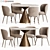 Elegant Greer Dining Set 3D model small image 1