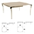 Sculpted Elegance: Contour Square Table 3D model small image 1