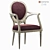 Elegant Carved Baker Armchair 3D model small image 2