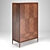 Caramel Oak Pattern Wardrobe 3D model small image 1