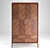 Caramel Oak Pattern Wardrobe 3D model small image 2