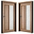 Elegant Wood Entry Door 3D model small image 2