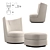 Contour Club: Elegant and Intimate Armchair 3D model small image 1