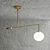 Sleek Brass Pendant Lamp 3D model small image 2