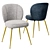 Elegant Greer Upholstered Dining Chair 3D model small image 1