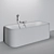 Luxurious Duravit HAPPY D.2 PLUS Bathtub 3D model small image 5