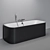 Luxurious Duravit HAPPY D.2 PLUS Bathtub 3D model small image 6