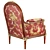 Italian Luxury: Francesco Molon Armchair 3D model small image 3