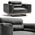 Luxe Leather Durrell Armchair 3D model small image 1