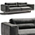 Vintage Luxe Leather Sofa 3D model small image 1