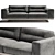 Vintage Luxe Leather Sofa 3D model small image 2