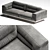 Vintage Luxe Leather Sofa 3D model small image 3