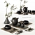 Japanese Tableware Set 3D model small image 1