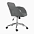 2-in-1 Office Chair: Grey & Brown Fabrics 3D model small image 14