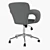 2-in-1 Office Chair: Grey & Brown Fabrics 3D model small image 15