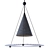 Tri Cone Pendant: Modern Geometric Lighting 3D model small image 3