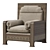 Arabic-inspired Armchair: Elegant and Comfortable 3D model small image 2