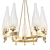 Modern Gold Oval Chandelier 3D model small image 2