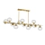 Modern Gold Oval Chandelier 3D model small image 4