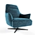 Natuzzi Calma Armchair: Modern Elegance 3D model small image 1