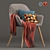 Velvet Armchair: Christie/H.La Forma 3D model small image 1
