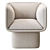 Modern Block Armchair: Sleek & Stylish 3D model small image 3
