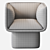 Modern Block Armchair: Sleek & Stylish 3D model small image 4
