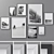 Elegant Memory Collection: 132-Piece Frame Set 3D model small image 1