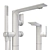 Rubinetterie Treemme RAN Mixer Set: Modern Floor Faucet Pair 3D model small image 2